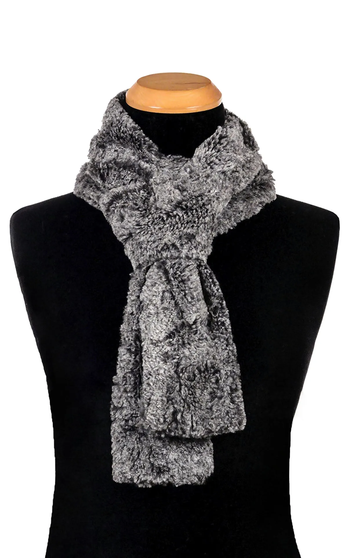 Men's Classic Scarf - Luxury Faux Fur in Nimbus