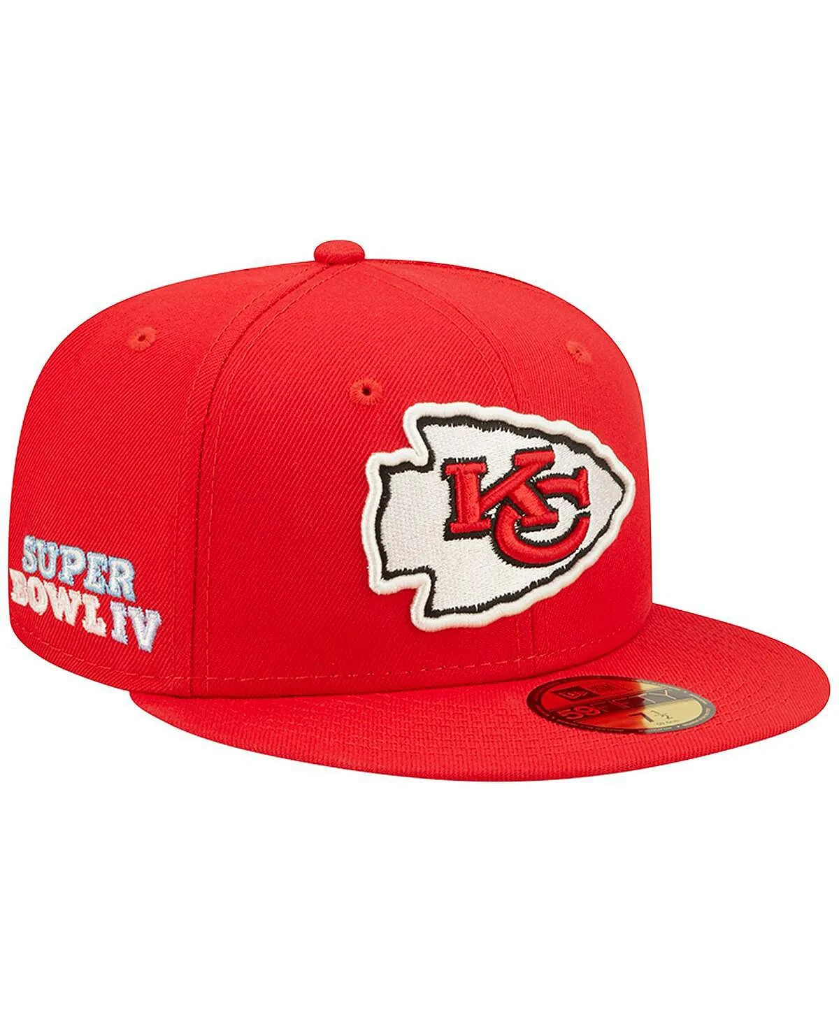 Men's Red Kansas City Chiefs Super Bowl IV Pop 59FIFTY New Era Cap