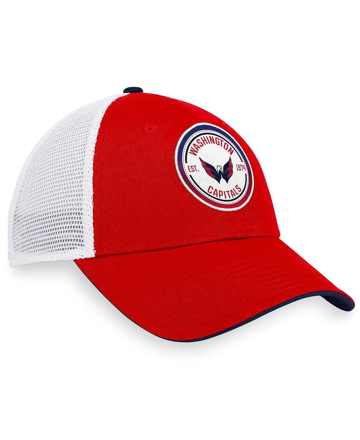 Men's Signature Red and White Washington Capitals Iconic Gradient Trucker Snapback Cap Fanatics