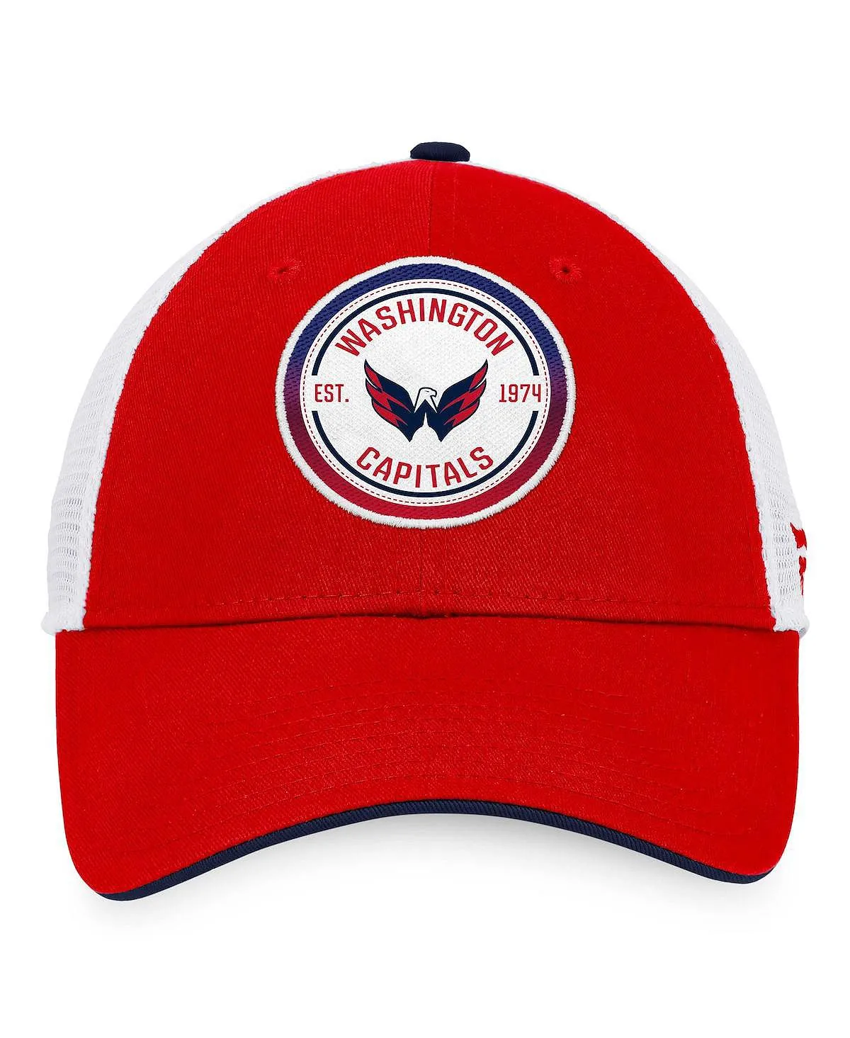 Men's Signature Red and White Washington Capitals Iconic Gradient Trucker Snapback Cap Fanatics