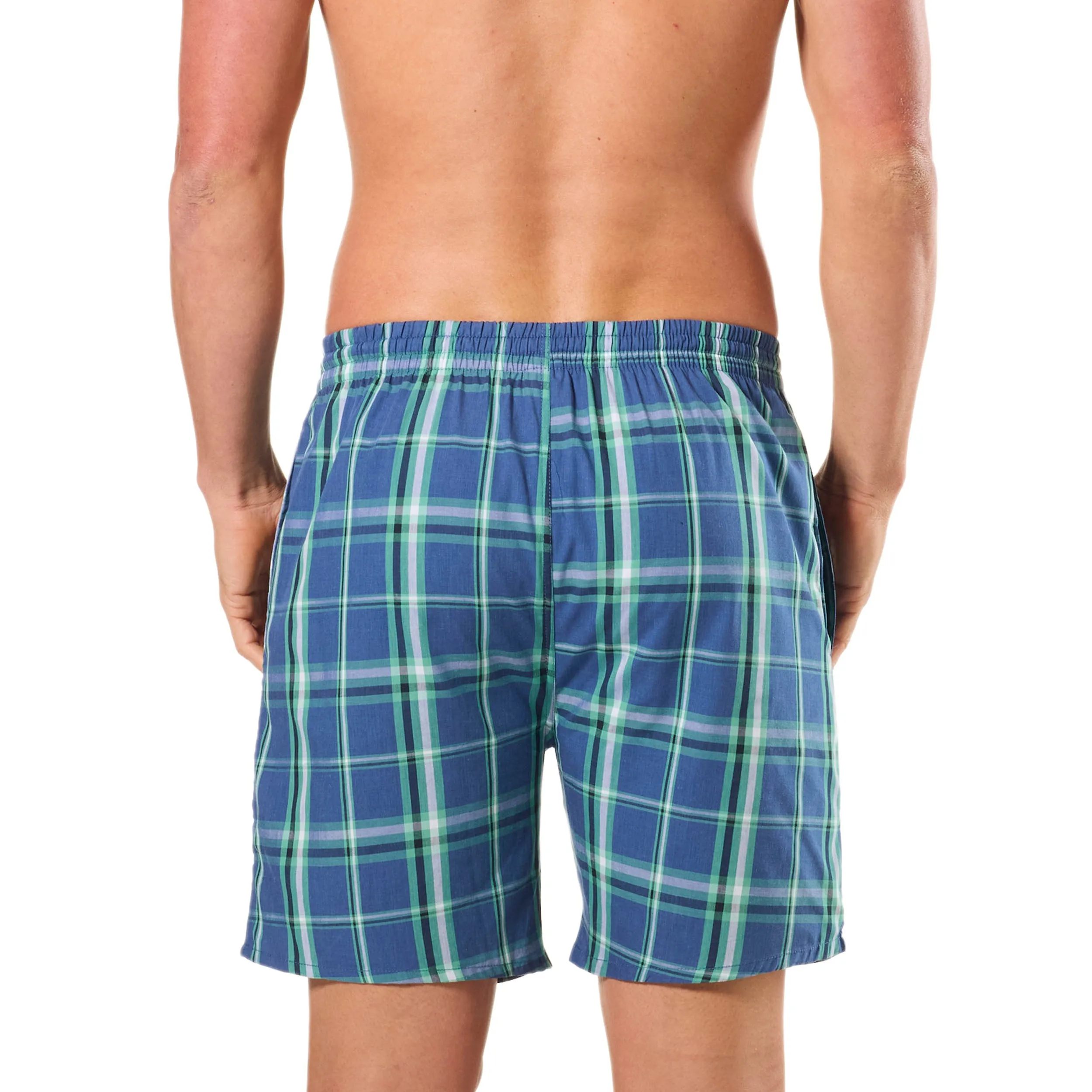 Men's Windsor Check Bamboo Sleep Shorts - Denim