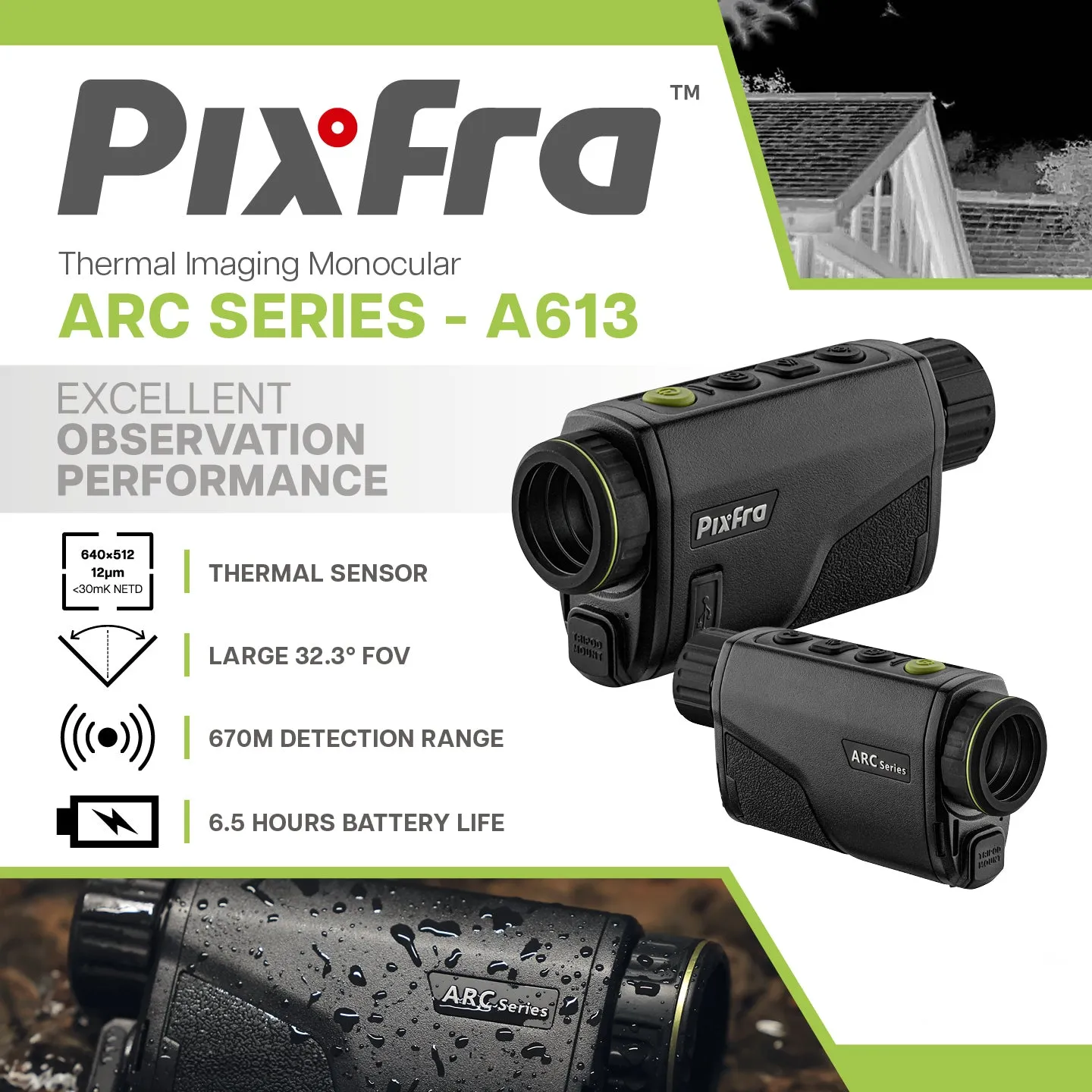 Pixfra Arc A613 30mK Thermal Imaging Monocular