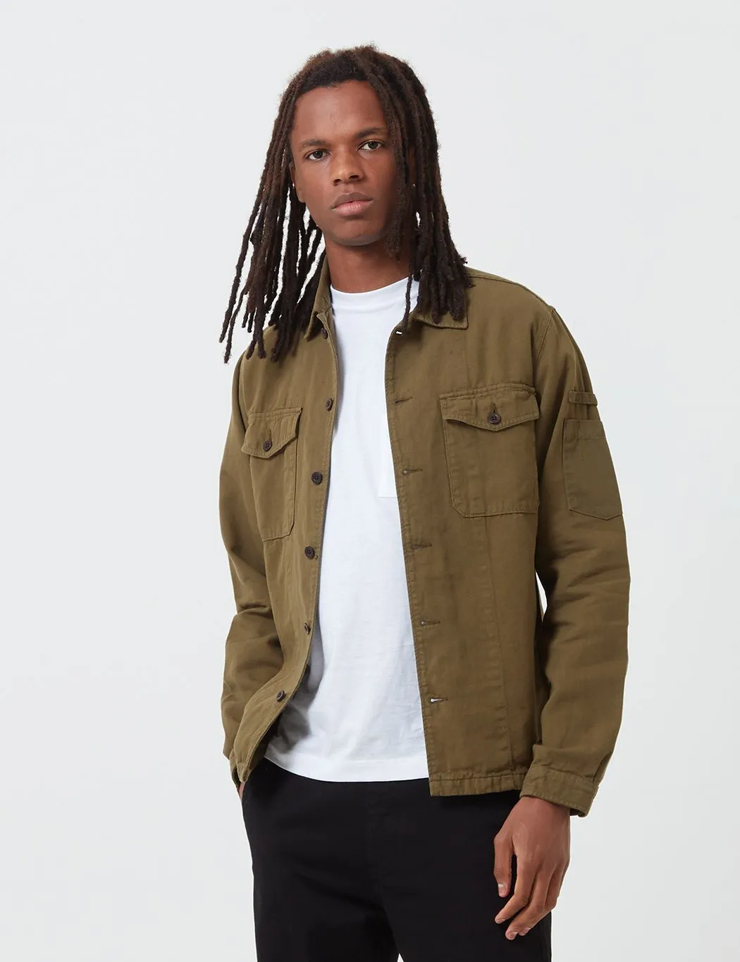 Portuguese Flannel Champ Jacket - Olive