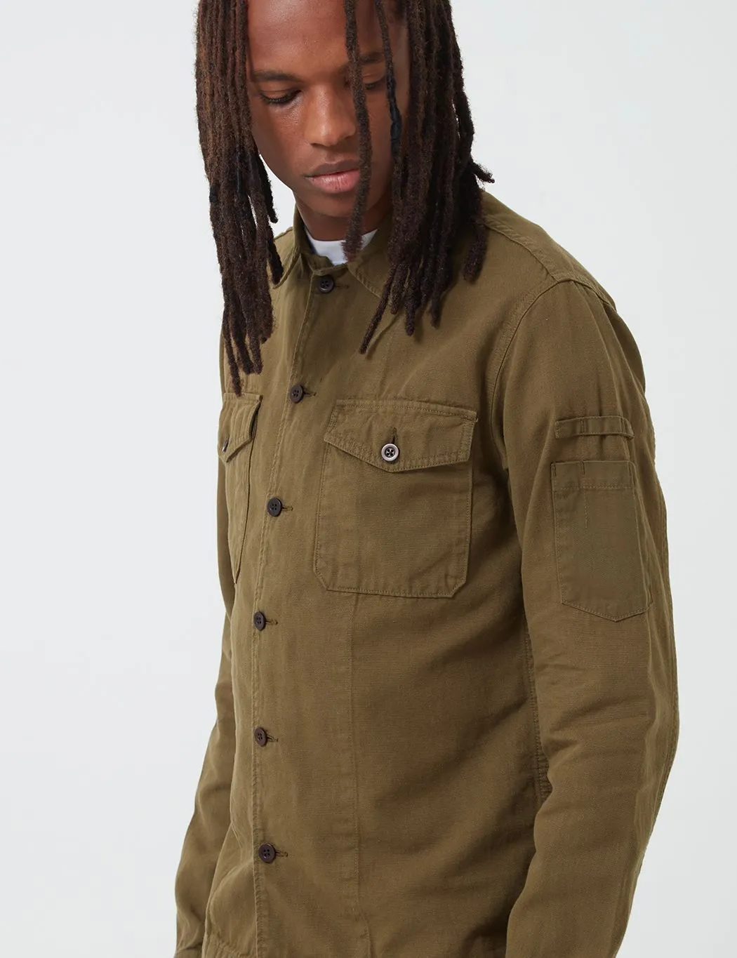 Portuguese Flannel Champ Jacket - Olive