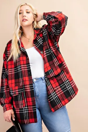 RED PLAID SHACKET