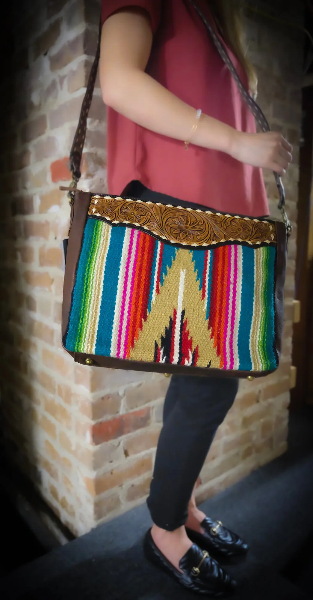 Saddle Blanket Leather Work Bag