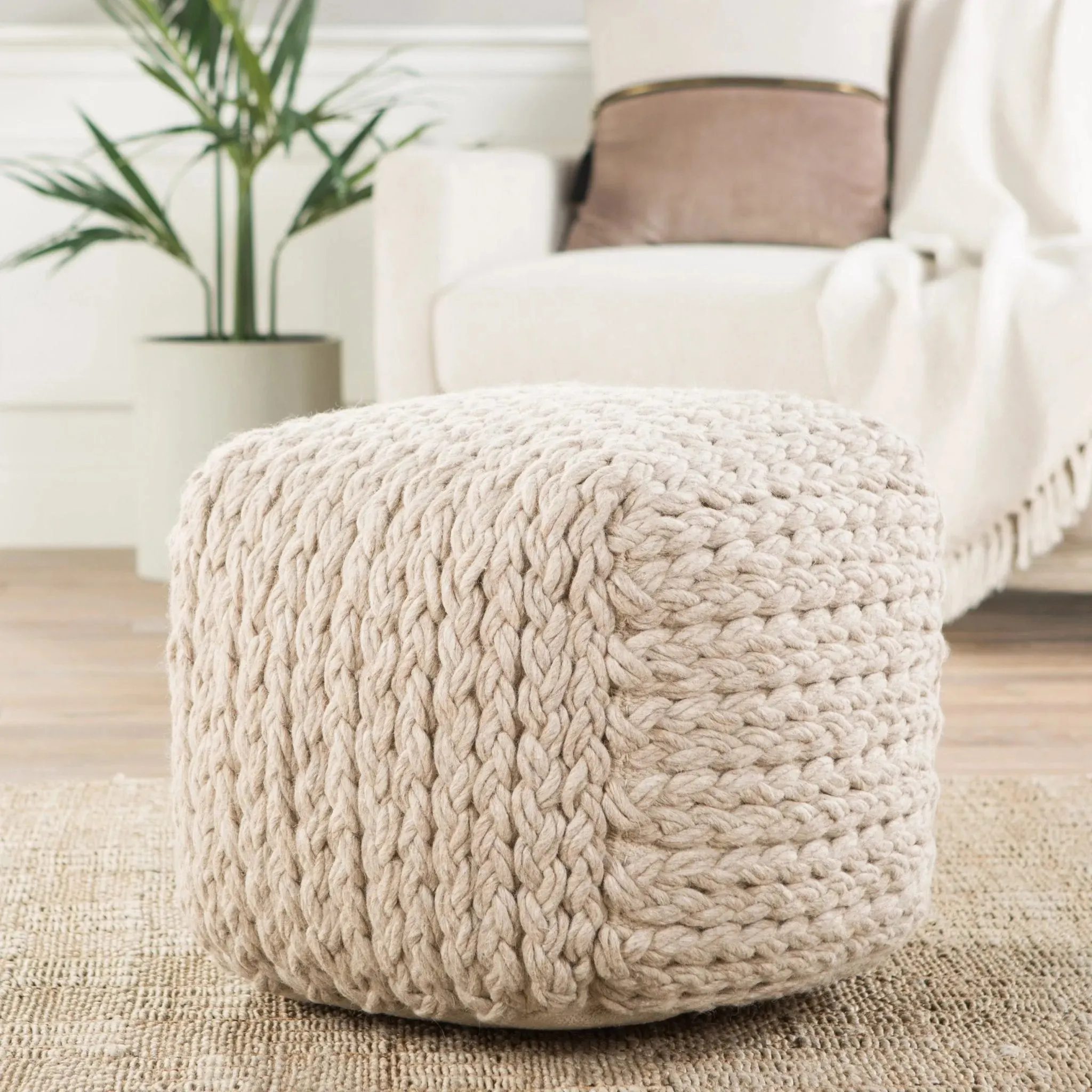 Scandinavia SCP14 Cream Pouf