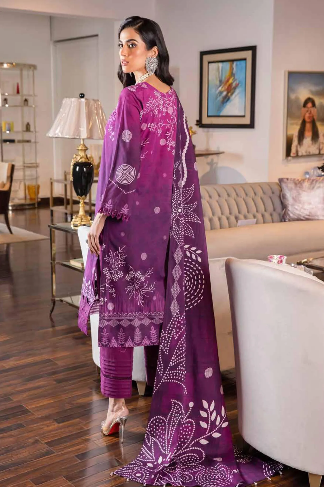 Signature Prints by Nureh Unstitched 3 Piece Khaddar Collection'2022-SP-32