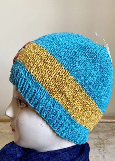 Sky-blue Handwoven Cap