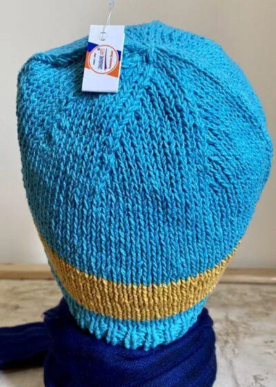 Sky-blue Handwoven Cap