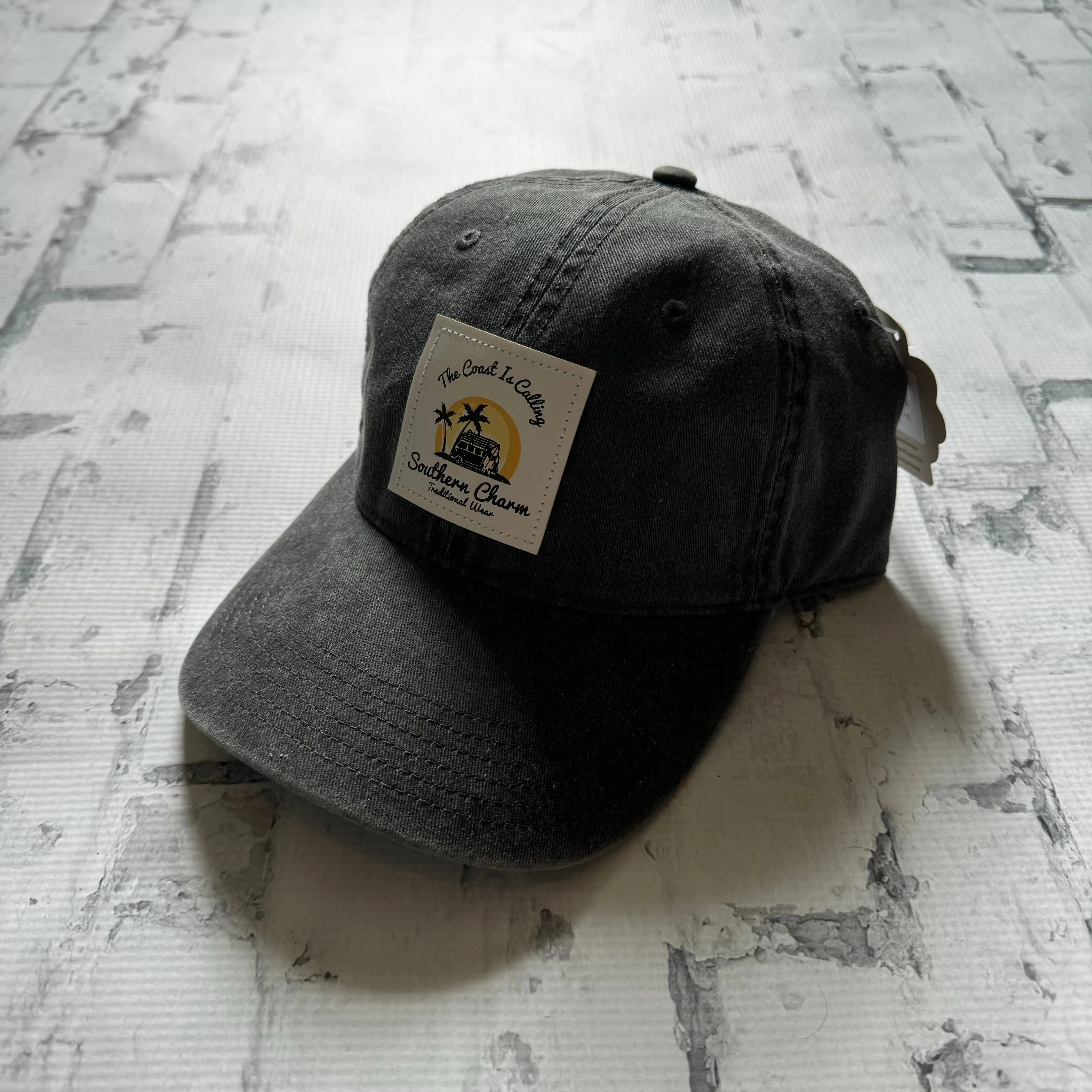 Southern Charm “Coast Calling" Hat - Charcoal