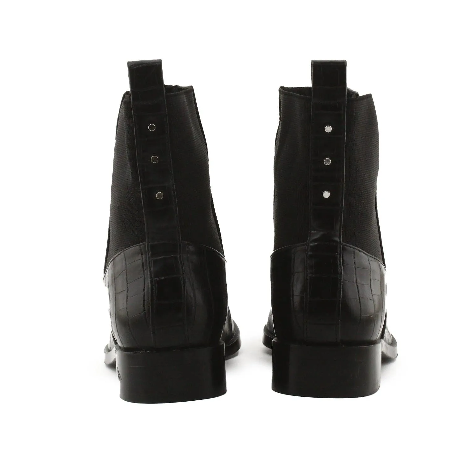 Stradivarius Zipper Stretchable Ankle Boots | 100% Authentic Leather