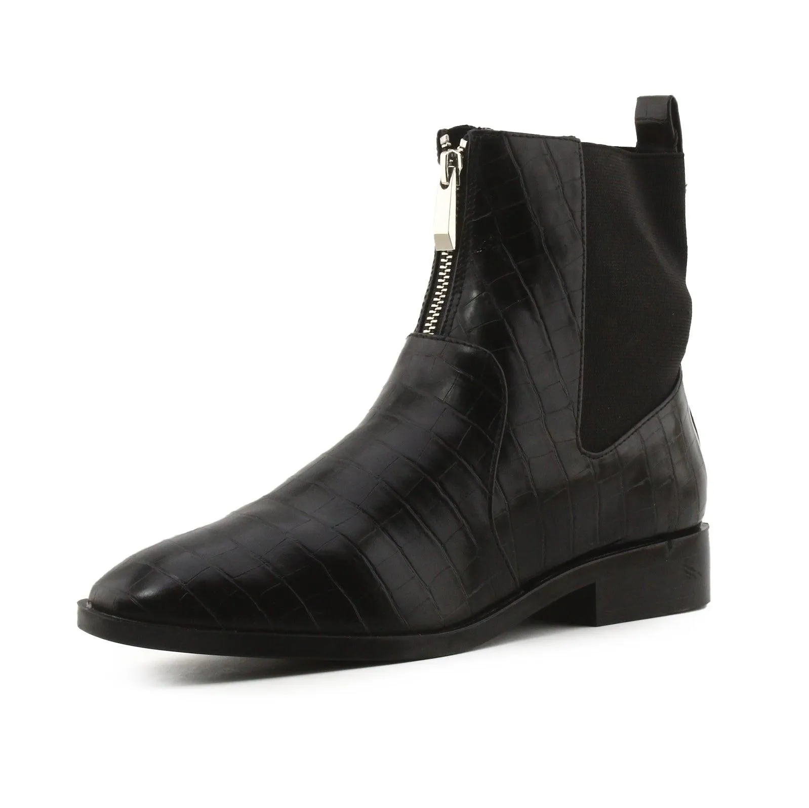 Stradivarius Zipper Stretchable Ankle Boots | 100% Authentic Leather