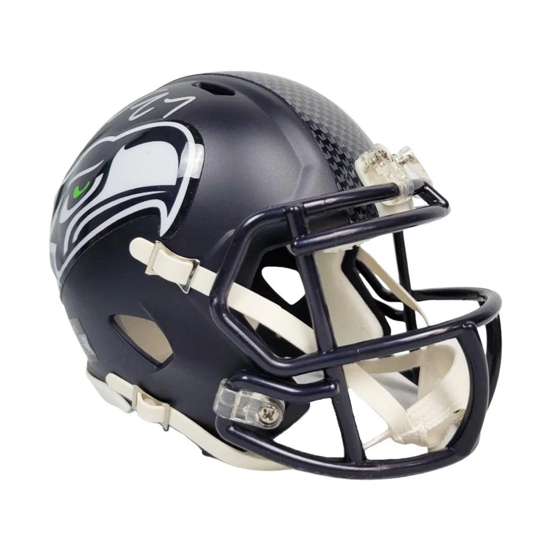 Tariq Woolen Signed Seattle Seahawks Speed Mini Football Helmet (JSA)