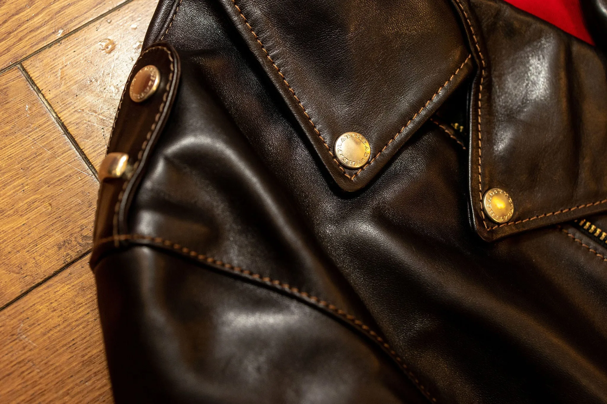 The Flat Head FN-LJ-HW001 Horsehide Double Riders Jacket - Black