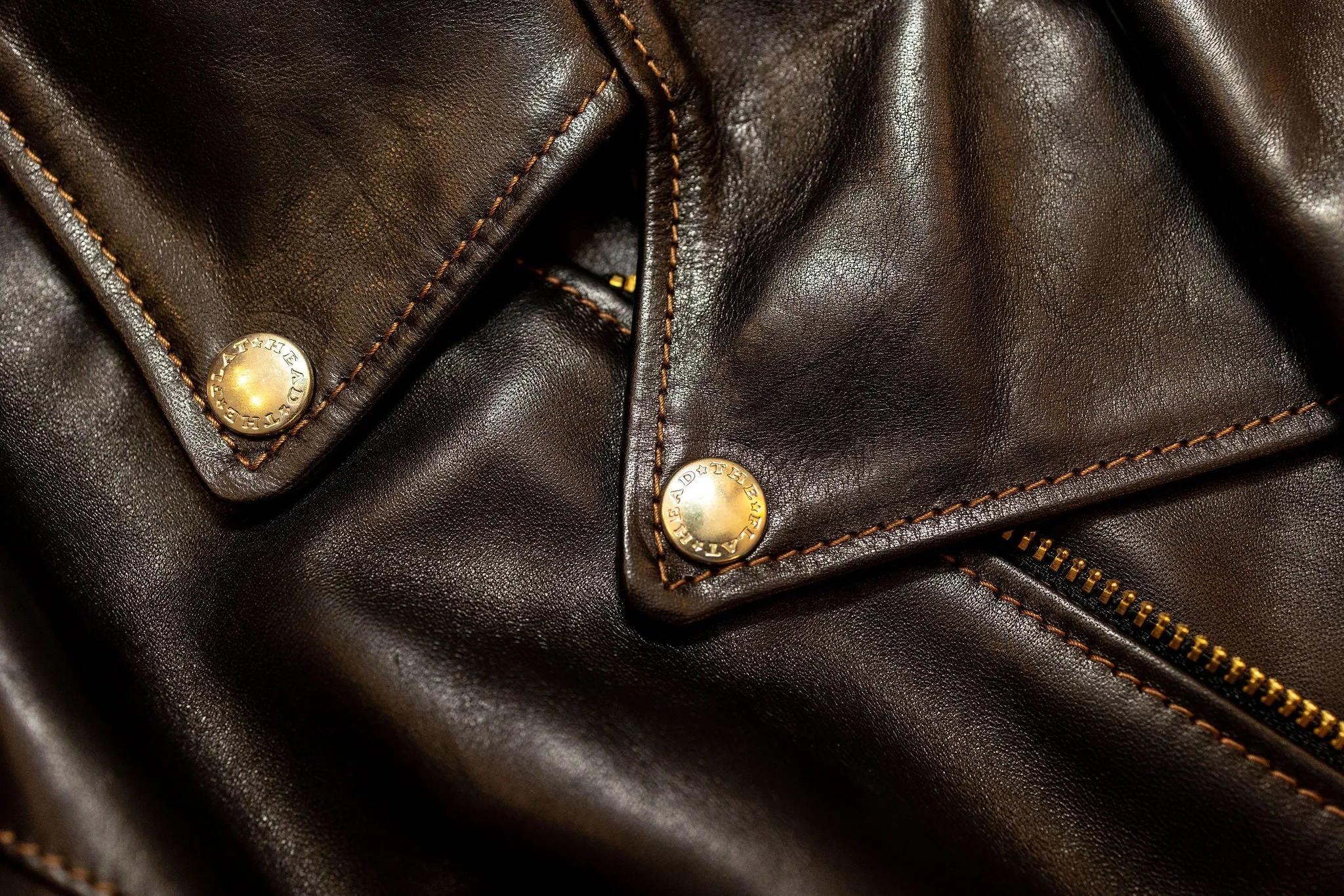 The Flat Head FN-LJ-HW001 Horsehide Double Riders Jacket - Black