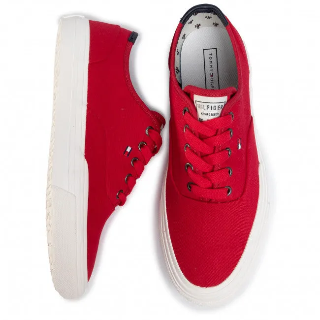 Tommy Hilfiger - Core Oxford Twill Sneaker, Red