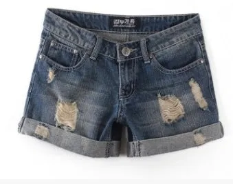 Torn Denim Shorts For Women