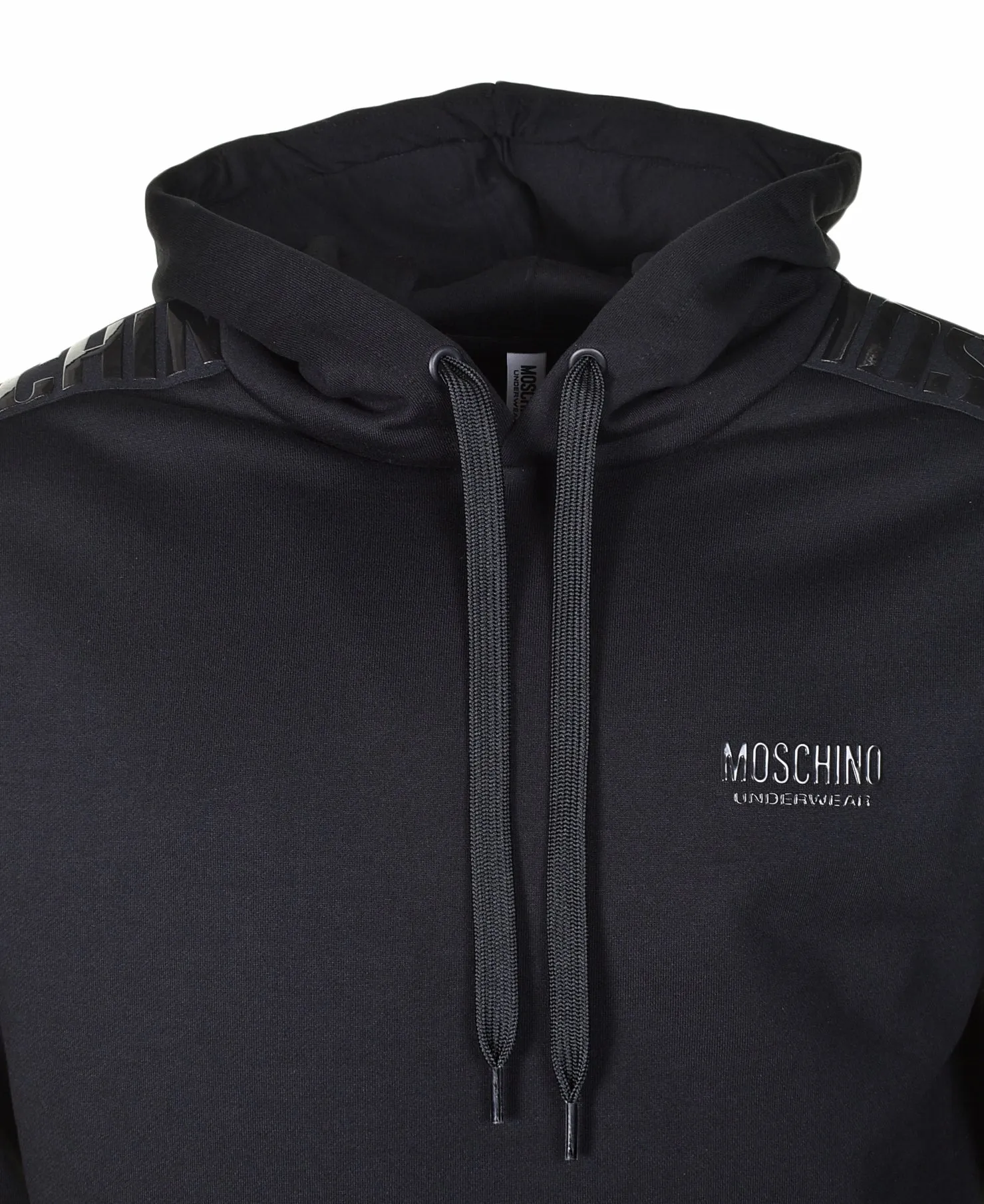 Underwear Gloss Tonal Tape Over Head Hoody Black