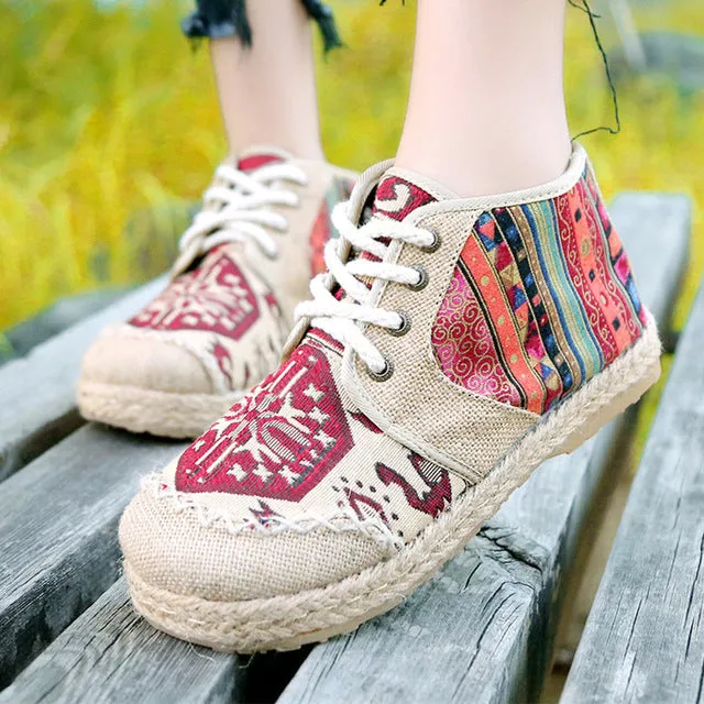 Vintage Hemp Ankle Shoes