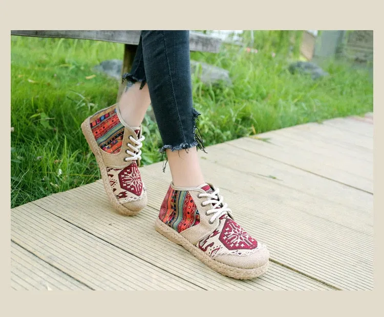 Vintage Hemp Ankle Shoes