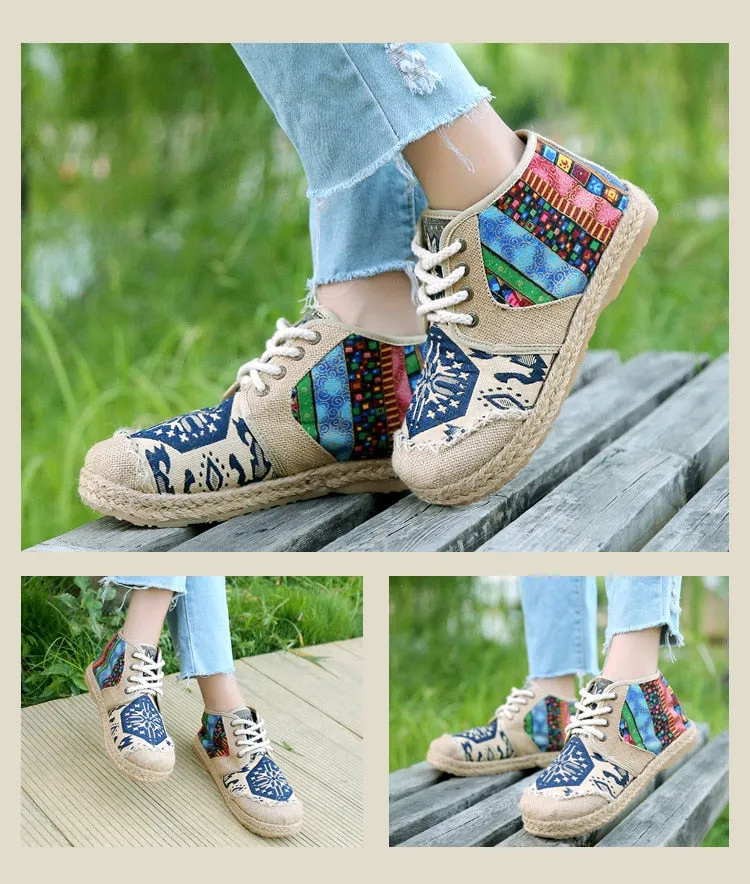 Vintage Hemp Ankle Shoes