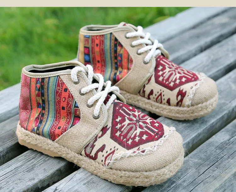 Vintage Hemp Ankle Shoes