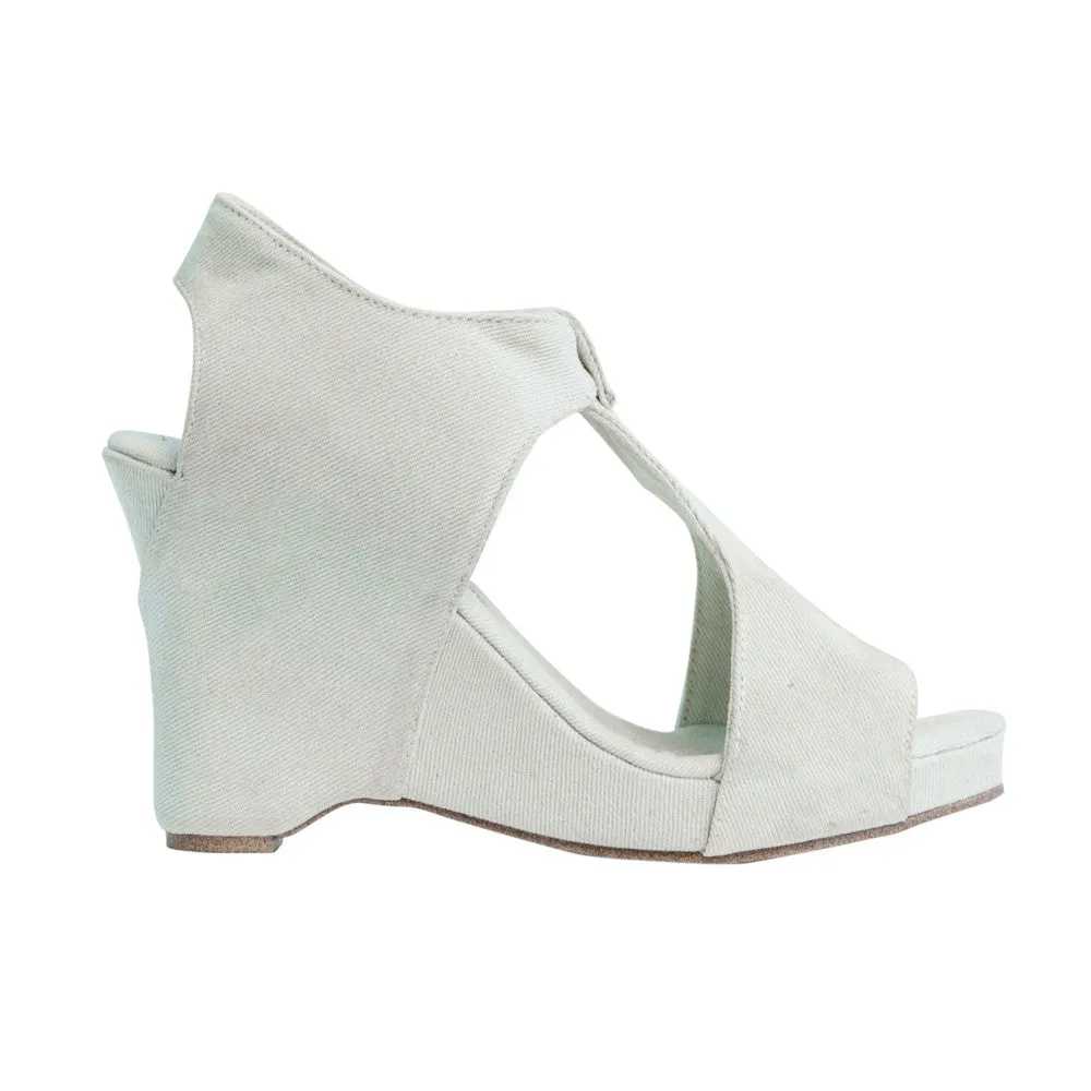 Wedge Sandal | Light Denim