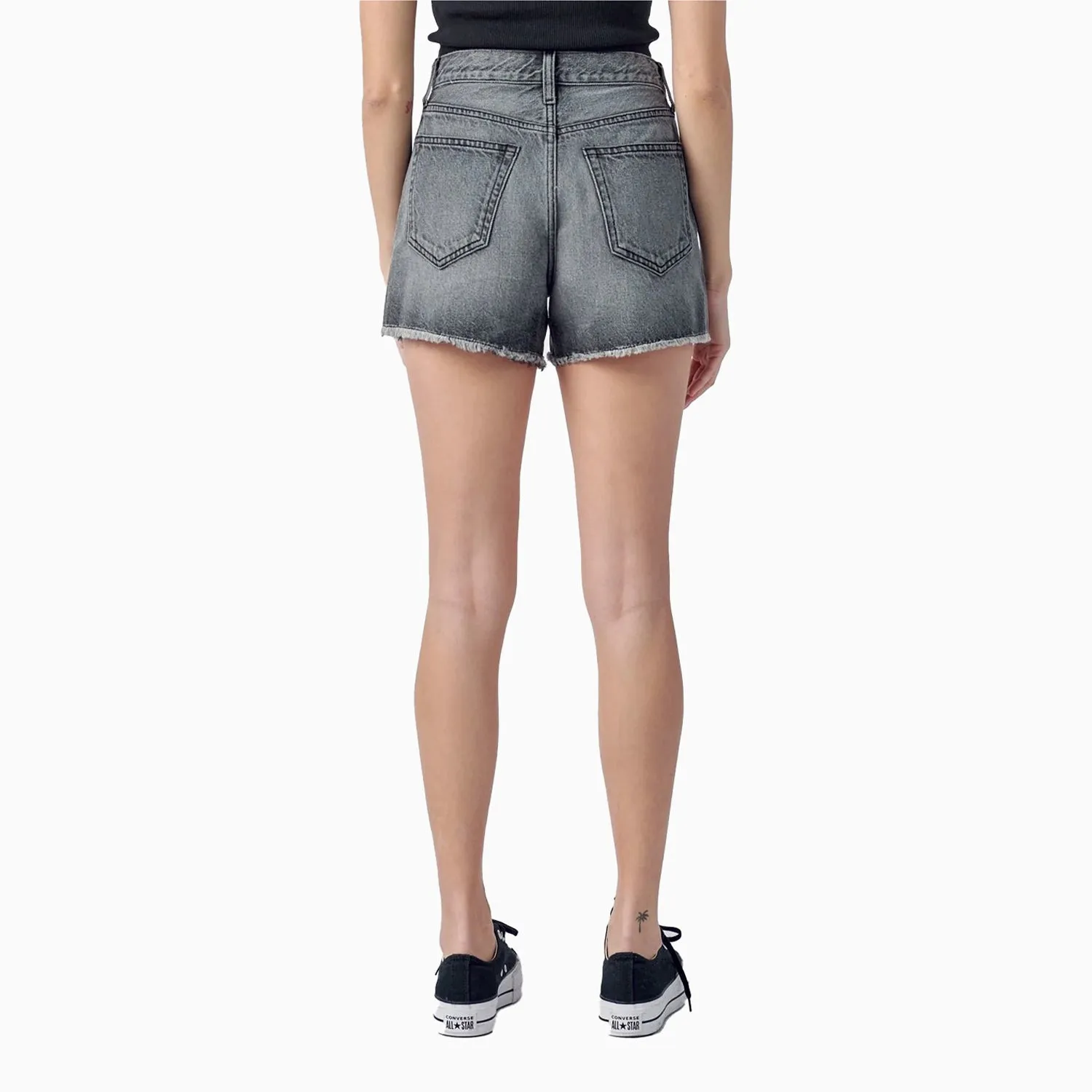 Women's Easy High Rise Mom Denim Shorts