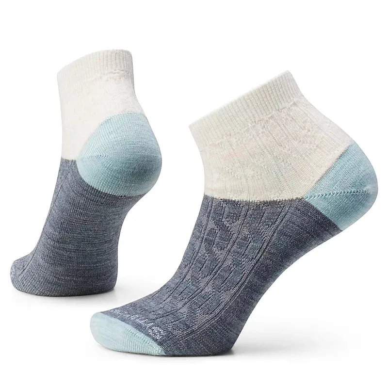 WOMEN'S EVERYDAY CABLE ZERO CUSHION ANKLE SOCKS