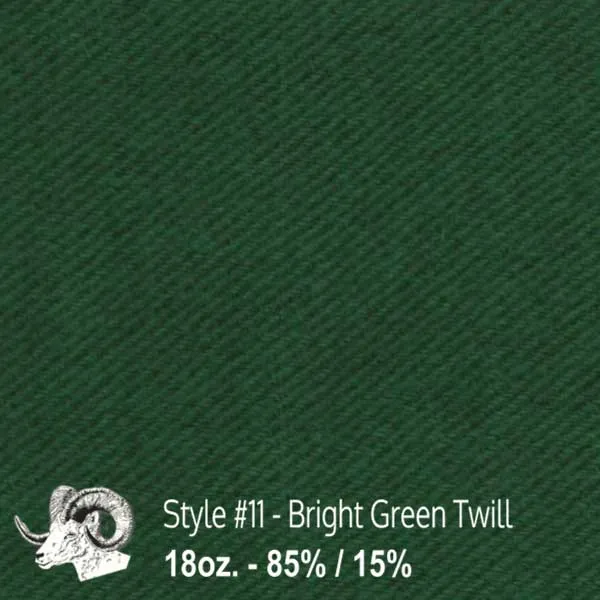 Wool Fabric By The Yard - 11 - Bright Green Twill