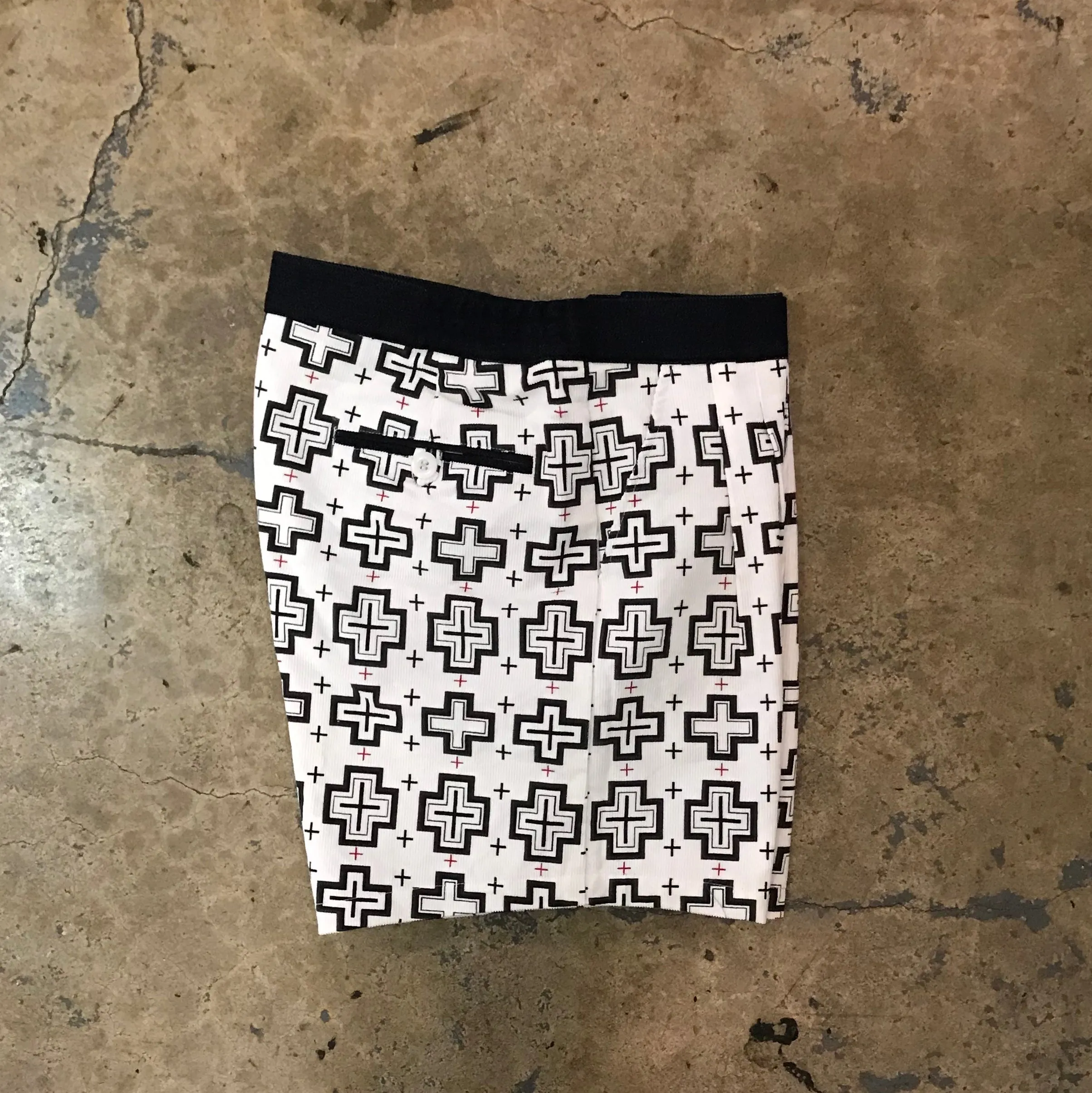 Yokishop - Printed “ sign” Corduroy Shorts