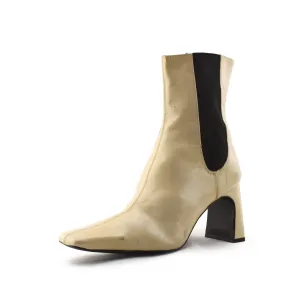 Zara Stretchable Block Heels Ankle Boots | 100% Synthetic Leather