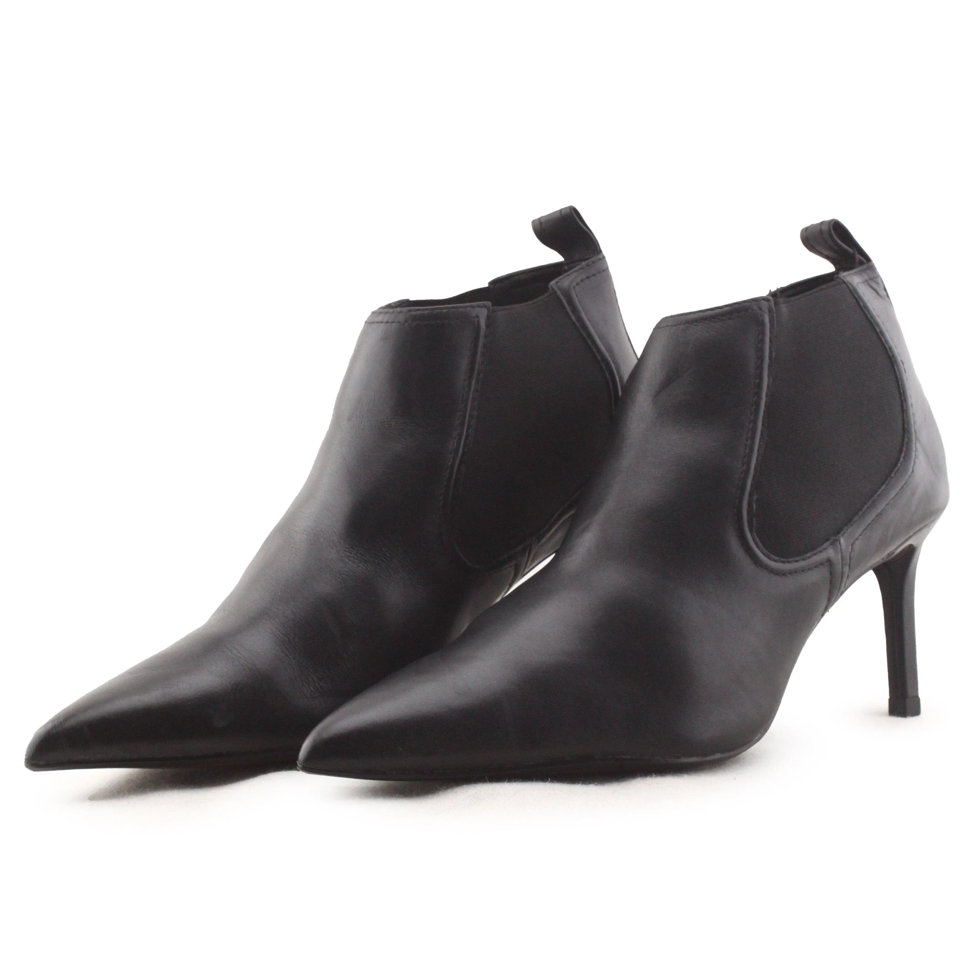 Zara Stretchable Stilettos Heels Ankle Boots | 100% Authentic leather